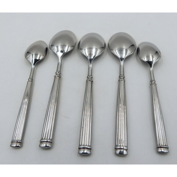 Hampton Silversmiths AVIGNON 2 Stainless Glossy Flatware 3 Soup Spoon 2 Teaspoon - Picture 4 of 9